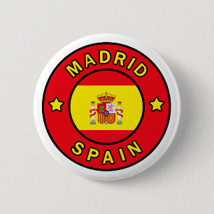 Madrid Spanje Ronde Button 5,7 Cm