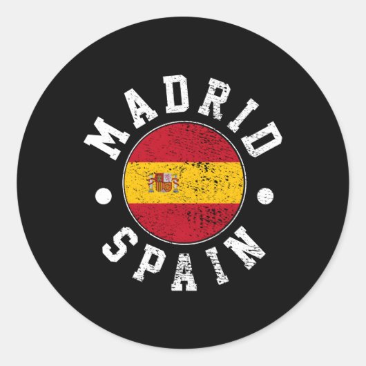 Madrid Spanje Ronde Sticker (Voorkant)