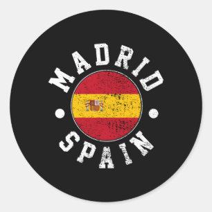 Madrid Spanje Ronde Sticker