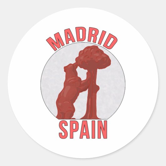 Madrid Spanje Ronde Sticker (Voorkant)