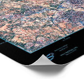 Madrid, Spanje satellietposter Poster (Hoek)