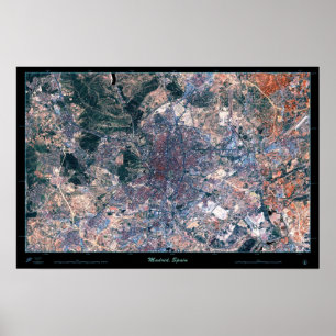 Madrid, Spanje satellietposter Poster