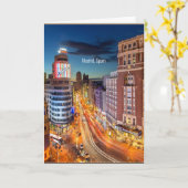 Madrid, Spanje, schilderachtig fotokaart Kaart (Gele Bloem)