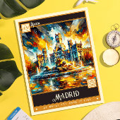 Madrid, Spanje |  schilderij Briefkaart