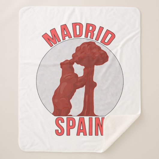 Madrid Spanje Sherpa Deken (Voorkant)
