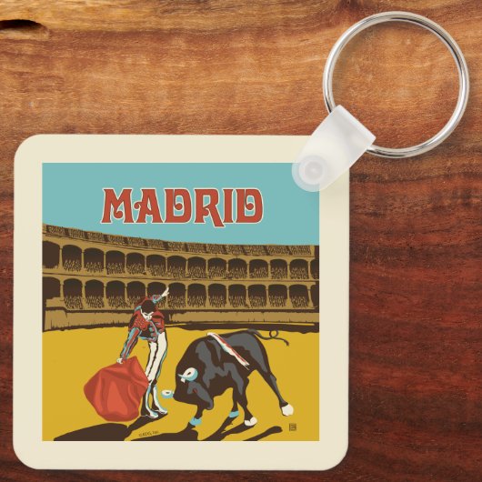 Madrid, Spanje Sleutelhanger (Achterkant)