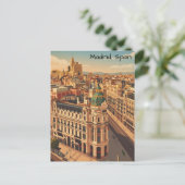 Madrid Spanje Stad Silhouet Architectuur Briefkaart (Staand voorkant)