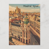 Madrid Spanje Stad Silhouet Architectuur Briefkaart (Voorkant)