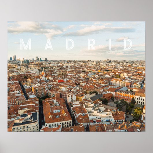 Madrid Spanje Stadsgezicht Reis Foto Poster (Voorkant)