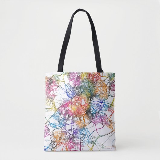 Madrid Spanje Stadskaart Tote Bag (Voorkant)