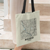 Madrid, Spanje, Stadsplattegrond Boodschappentas Tote Bag
