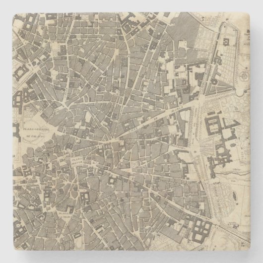 Madrid, Spanje Stenen Onderzetter (Voorkant)