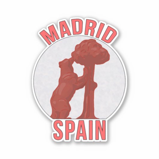 Madrid Spanje Sticker (Voorkant)