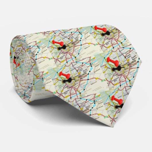 Madrid, Spanje Stropdas (Opgerold)