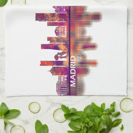 Madrid Spanje Theedoek (Gevouwen)