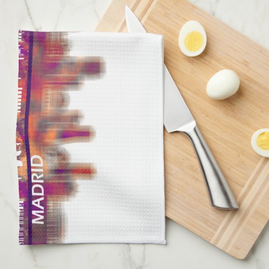 Madrid Spanje Theedoek (Quarter Fold)