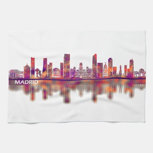 Madrid Spanje Theedoek (Horizontaal)