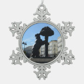 Madrid, Spanje Tin Sneeuwvlok Ornament (Voorkant)