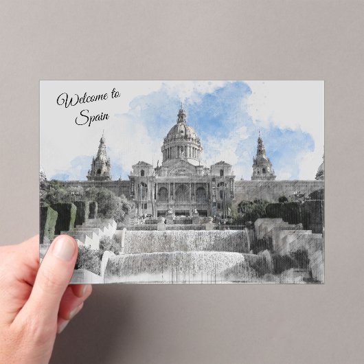 Madrid Spanje – Vakantie souvenir Welkom in Spanje Acryl Uitnodigingen (Insitu (Draagbaar))