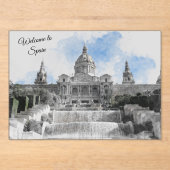 Madrid Spanje – Vakantie souvenir Welkom in Spanje Acryl Uitnodigingen (Voorkant)