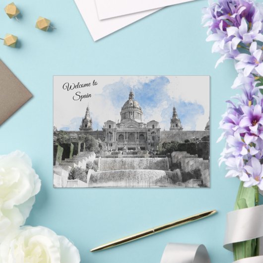 Madrid Spanje – Vakantie souvenir Welkom in Spanje Acryl Uitnodigingen (Insitu (Huwelijk))