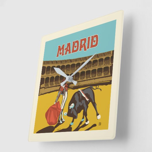 Madrid, Spanje Vierkante Klok (Hoek)