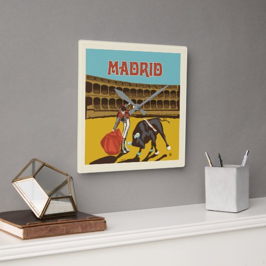 Madrid, Spanje Vierkante Klok (Kantoor)