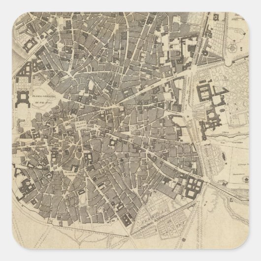 Madrid, Spanje Vierkante Sticker (Voorkant)