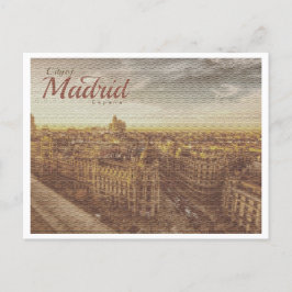 MADRID SPANJE VINTAGE - GRAN VIA BRIEFKAART