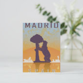 Madrid Spanje vintage reizen Beer Briefkaart (Staand voorkant)