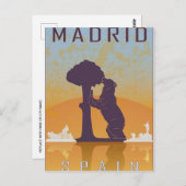 Madrid Spanje vintage reizen Beer Briefkaart (Voorkant / Achterkant)