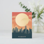 Madrid Spanje vintage reizen Beer Briefkaart (Staand voorkant)