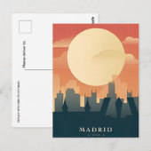 Madrid Spanje vintage reizen Beer Briefkaart (Voorkant / Achterkant)