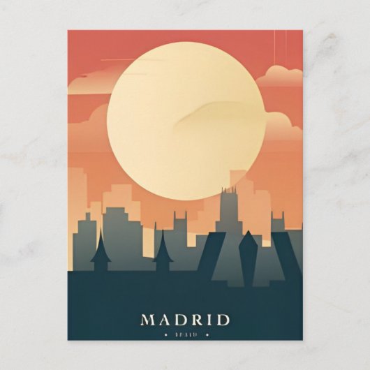 Madrid Spanje vintage reizen Beer Briefkaart (Voorkant)