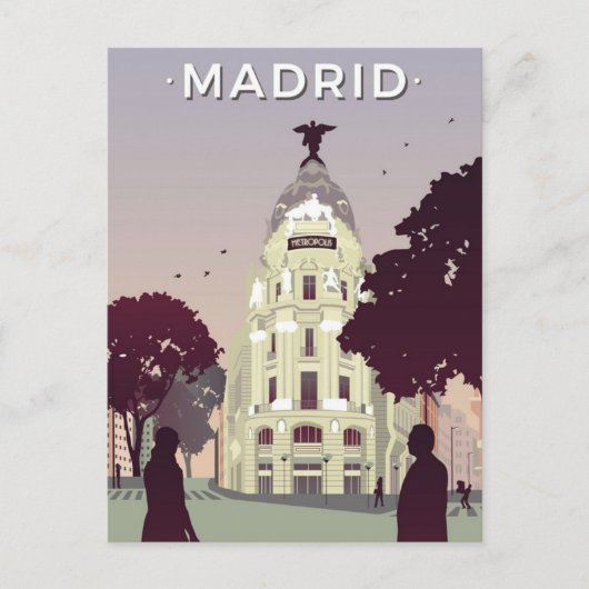 Madrid Spanje vintage reizen espana Spaans Briefkaart (Voorkant)