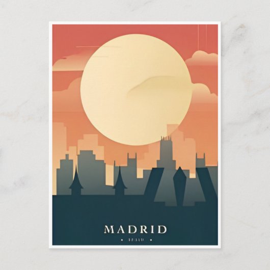 Madrid Spanje vintage reizen espana Spaans Briefkaart (Voorkant)