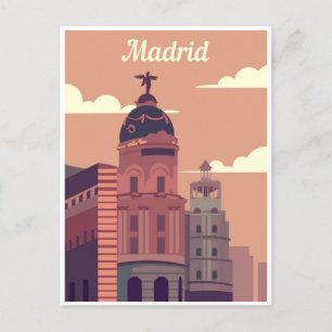 Madrid Spanje vintage reizen espana Spaans Briefkaart