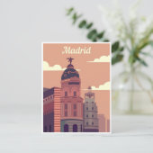 Madrid Spanje vintage reizen espana Spaans Briefkaart (Staand voorkant)