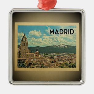 Madrid Spanje Vintage Travel Ornament