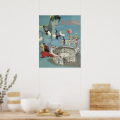 Madrid, Spanje Vintage Travel Poster (Keuken)