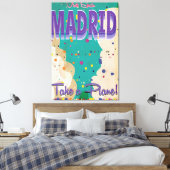 Madrid,Spanje Vintage vakantieposter Canvas Afdruk (Insitu (Slaapkamer))