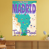 Madrid,Spanje Vintage vakantieposter Canvas Afdruk (Insitu (Woonkamer))