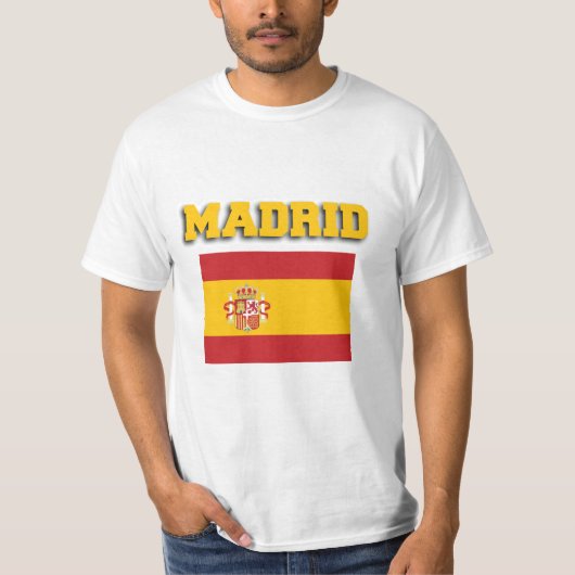Madrid Spanje Vlag T-shirt (Voorkant)