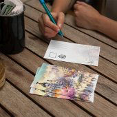 Madrid Spanje Waterverf Briefkaart