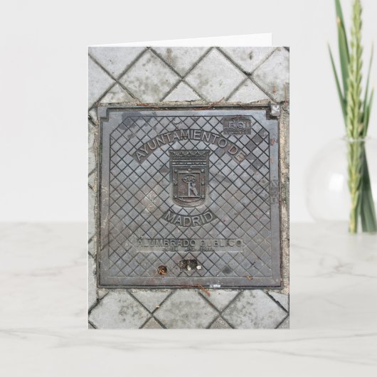 Madrid, Spanje Wenskaart Kaart (Voorkant)
