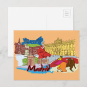 Madrid, Spanje Wereldberoemd Briefkaart (Voorkant / Achterkant)