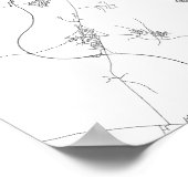 Madrid, Spanje (zwart op wit) Poster (Hoek)