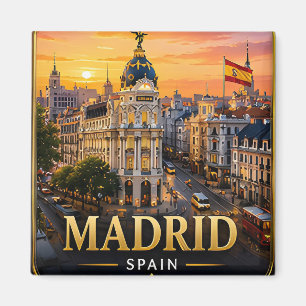 🗺️ Madrid Stad Souvenir Voor Europese Vakantie Magneet