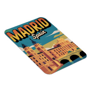 Madrid stad spanje vintage reis souvenirs, cadeaus magneet