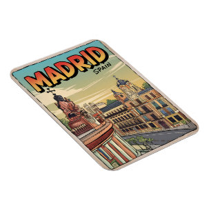 Madrid stad spanje vintage reis souvenirs, cadeaus magneet